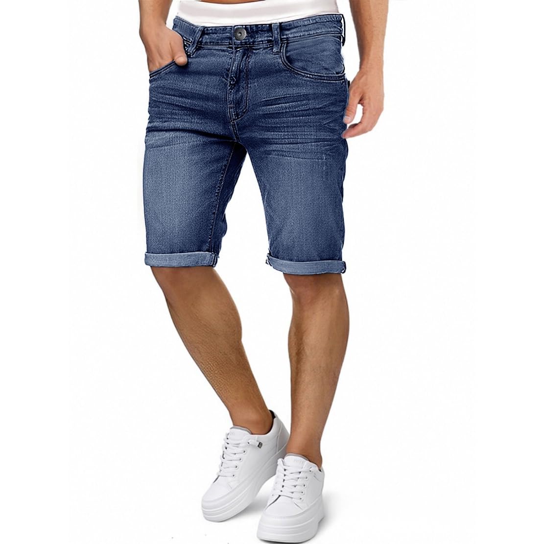 ZOXOZ Bermuda Denim Shorts Casual Summer Pantalones Cortos Hombre