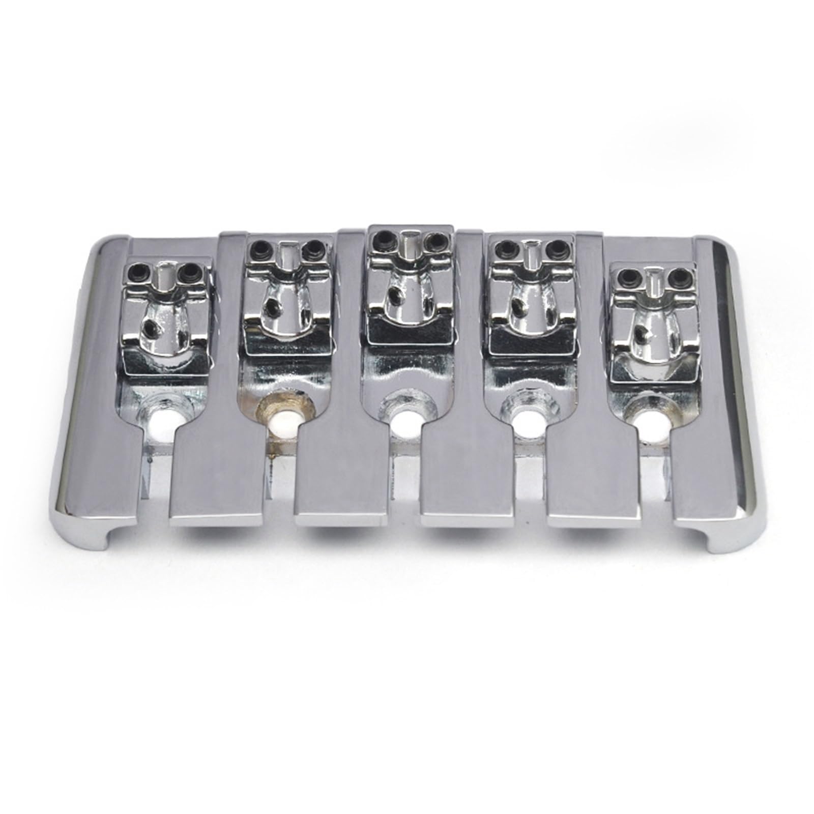5 Strunowa Gitara Basowa Z Metalowym Mostkiem I Strunami Perforowanymi Z Tyłu(Silver)