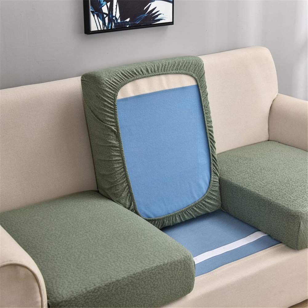Sofa Seat Cushion Covers Waterproof, Sofa Cushion Slipcovers Replacement, Couch Cushion Covers Thick Stretch for Individual Cushions (Green,Large 3-seater) โ image 1