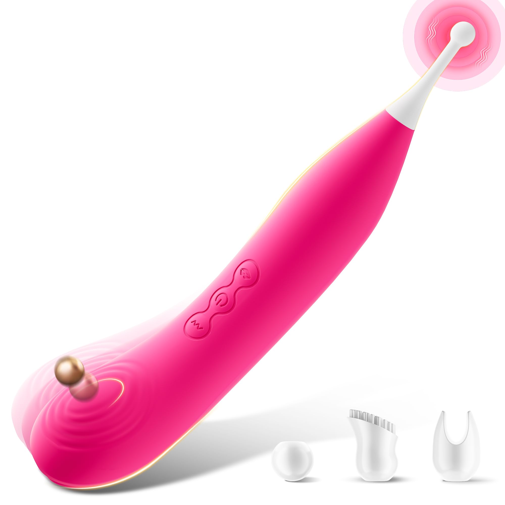 Clitoral Vibrator Sex Toys for Women 5 in 1 Pinpoint Squirting Vibrator Wand Clit G-Spot Anal Stimulator with
