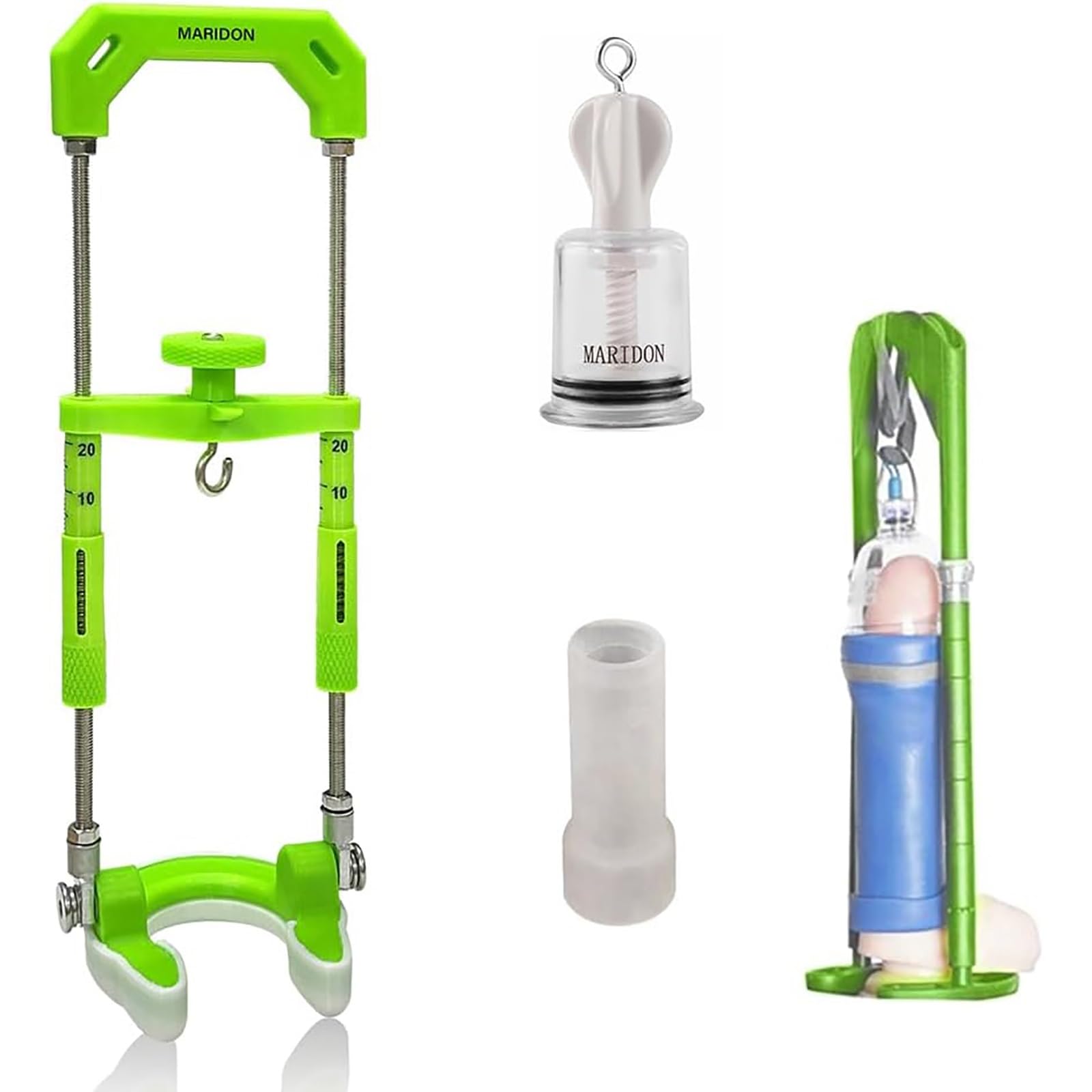 Pompa for pene con dispositivo di allungamento, set di pompe for vuoto con potenza di aspirazione, con manicotto il pene e pompa vuoto, SM maschile, aiuto erotico l'erezione, giocattolo sessuale(XL)