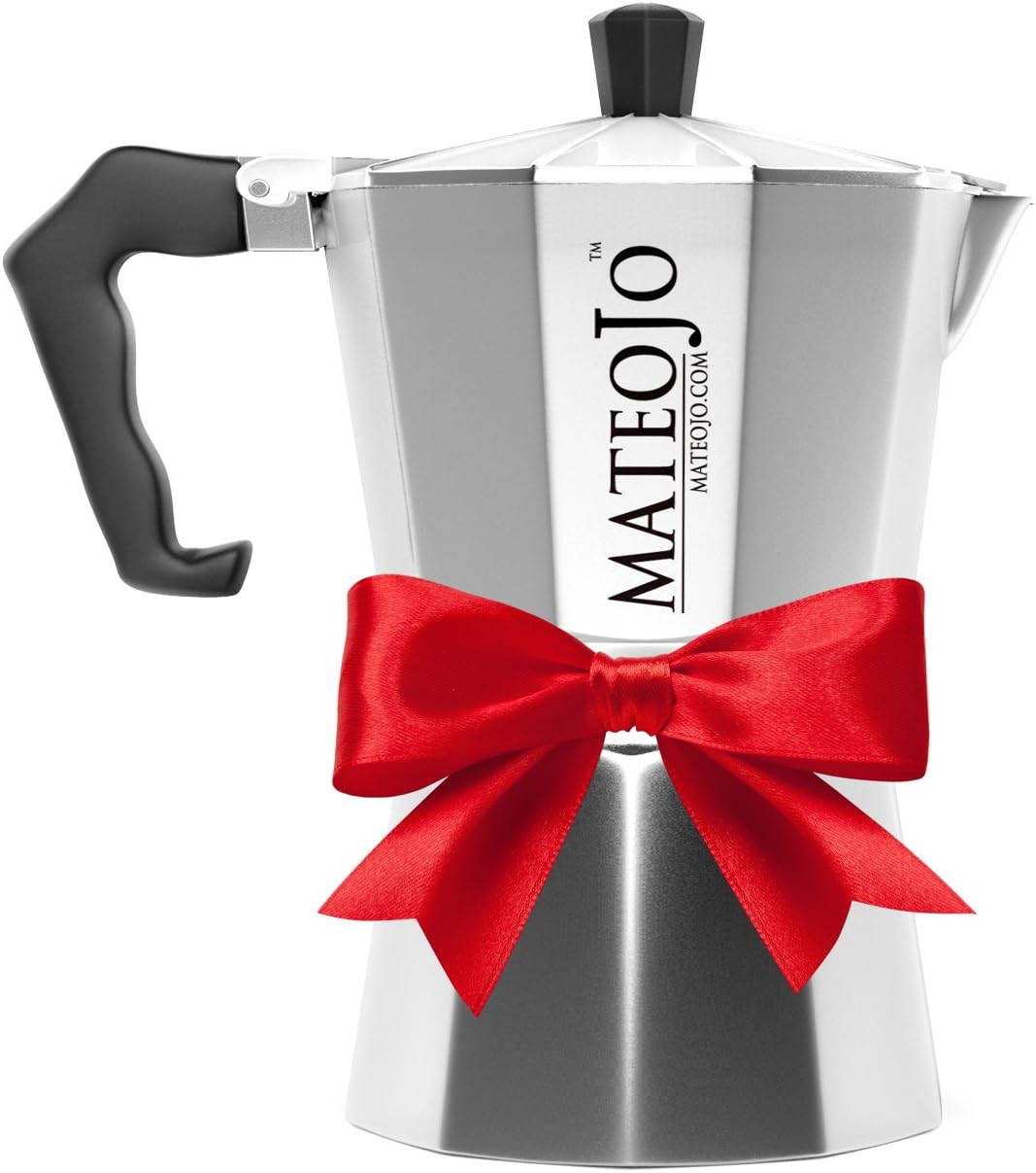 Stovetop Espresso Maker - Italian Moka Pot - Cafetera - Cuban Coffee Machine - 3 Cup