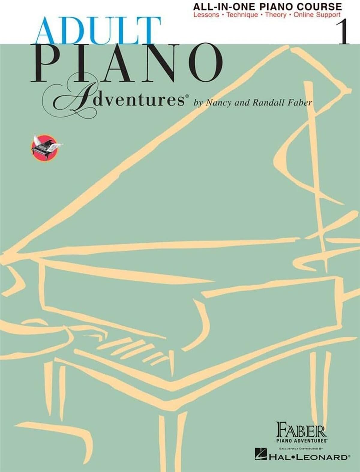 Adult Piano Adventures - All-in-One Piano Course Book 1 | Faber Piano Course for Adult Beginners | Spiral Bound with Online Media and Instructional Videos | Includes Lesson, Technique and Theory