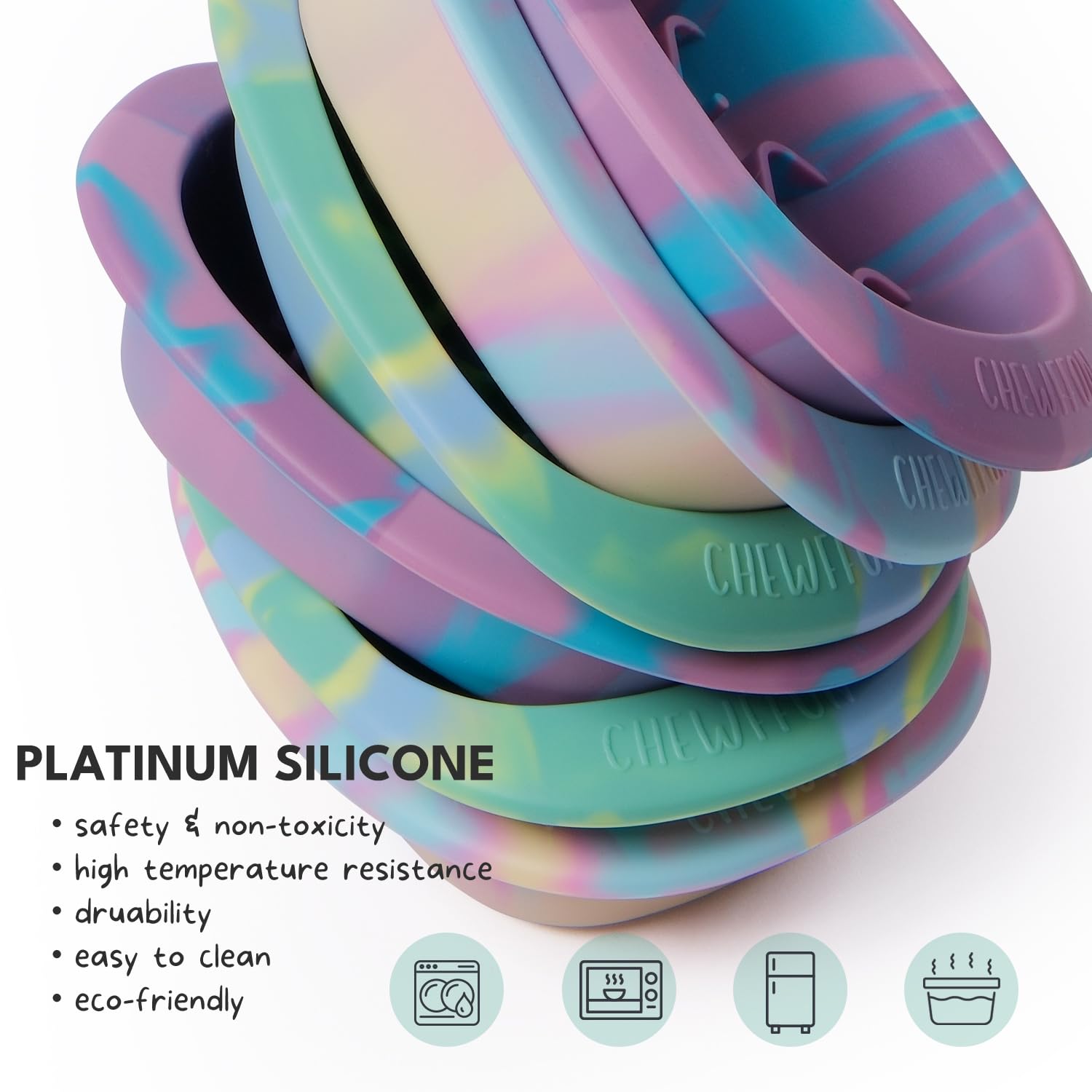 CHEWFFON Dog & Cat Lick Mat, Silicone Slow Feeder Bowl with Suction Cups - Image 4