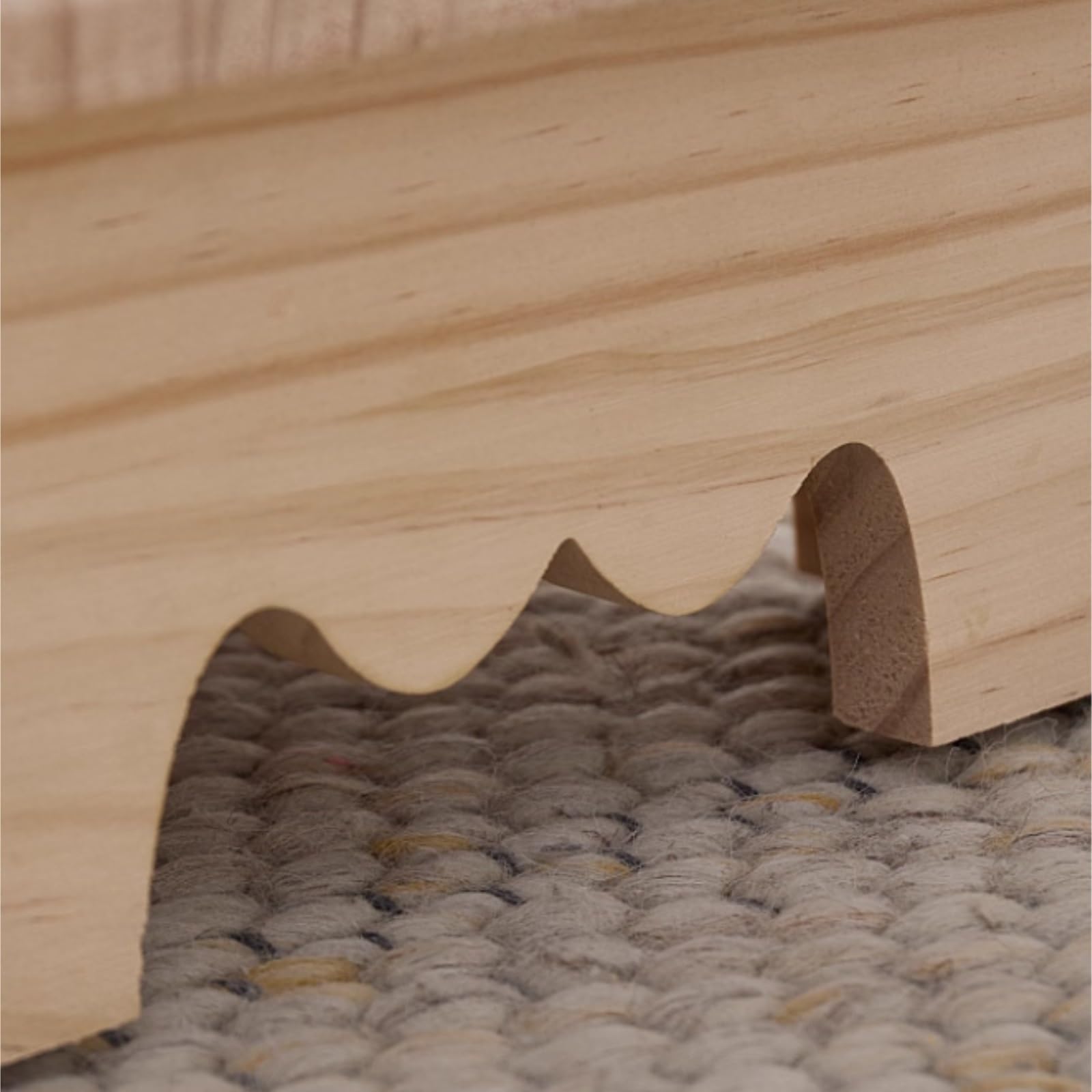 Ottomano per Soggiorno Sgabello In Legno For Bagno, Cucina, Camera Da Letto, Porta Piante Poggiapiedi Divano(Wood color,30x30x18cm)