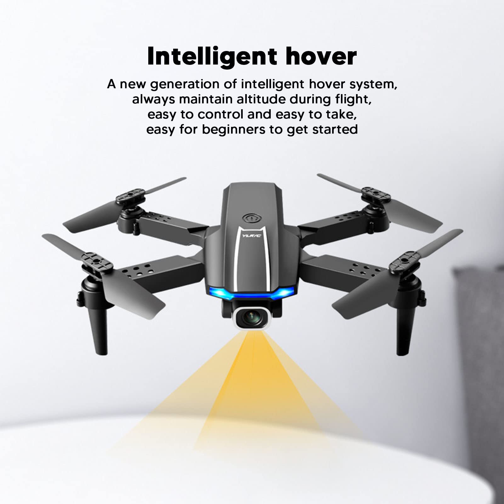 Septpenta Mini Dron dla Dzieci, Składany Mini Dron Z Podwójnym Aparatem 4K HD dla Chłopców I Dziewcząt, Lądowanie Jednym Klawiszem, Utrzymywanie Wysokości, Bateria Litowa 3, 7 V 650 mAh