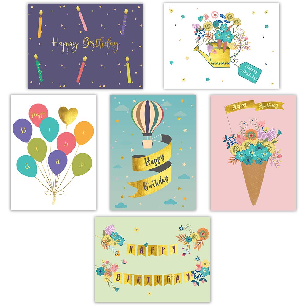 Buy Bulk Birthday Cards Gold Foil Assortment 48pc Happy Birthday