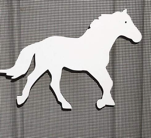 DCentralHorse Flexible Vinyl Screen Magnet Double-Sided, for Non-Retractable Screens, Helps to Stop Walking into Screens, Covers Small Tears, White-Easier to See, Size 6" x 4.5"