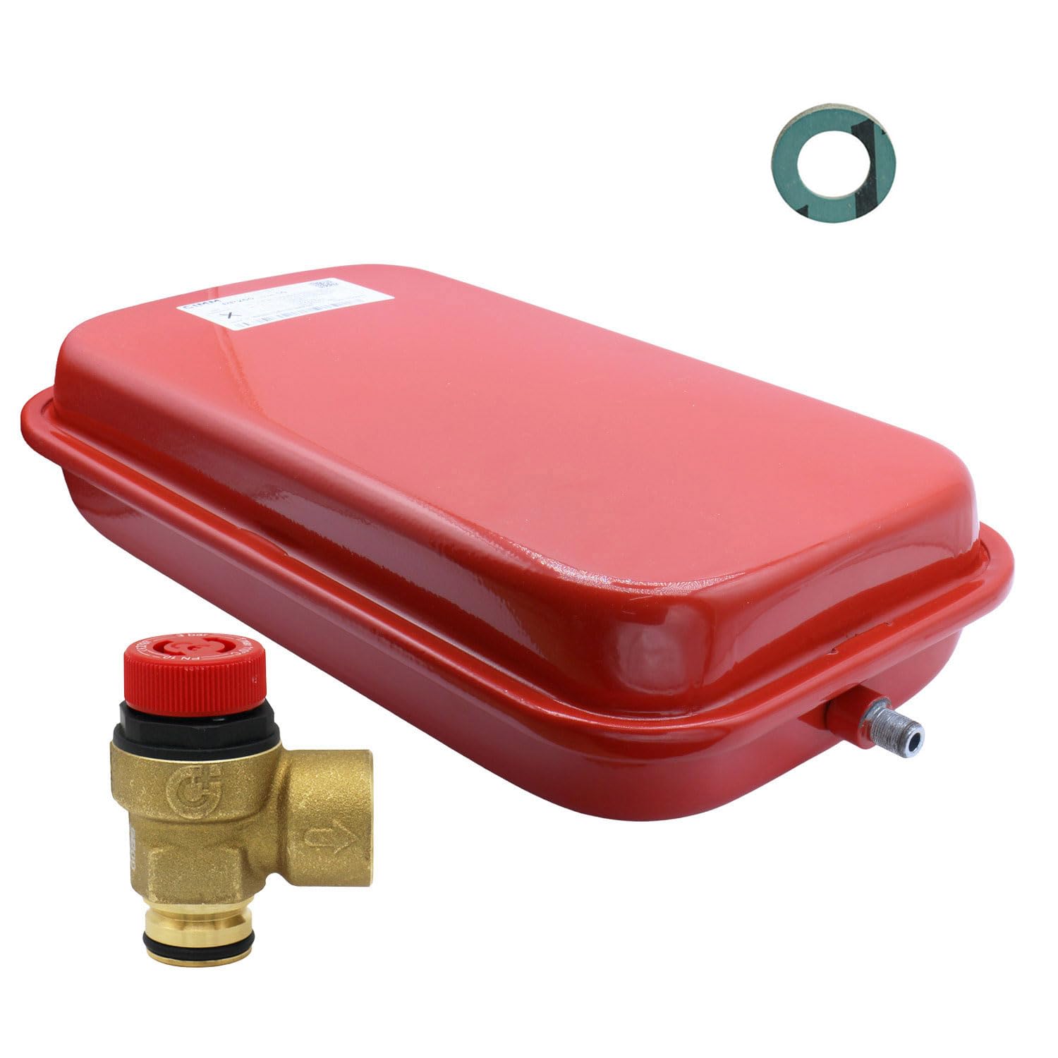 Unvented Components Europe Red Baxi 10 Litre Expansion Vessel 5114692 & Prv 248056