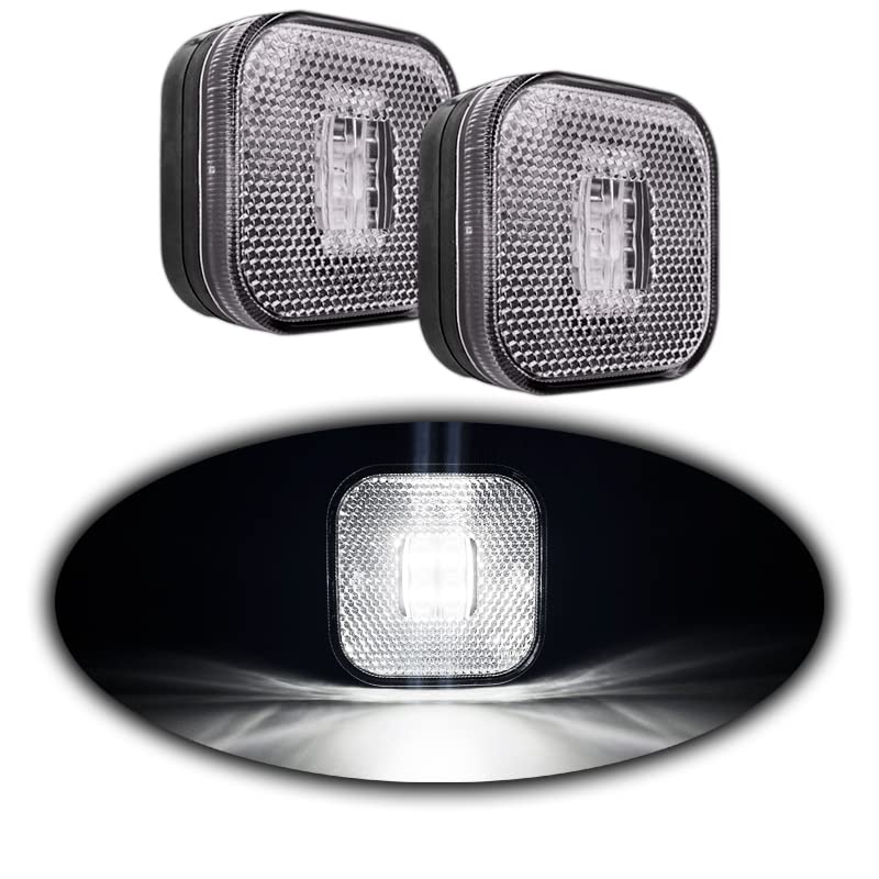 Pilotos galibos LED blancos de alta visibilidad Fristom con catadióptrico 12V 24V