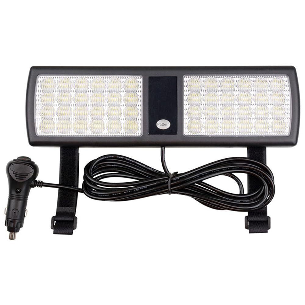 ZONTO 18Modes Ultrathin Car White LED Parabrezza Emergenza Avvertimento di Pericolo Lampada Lampeggiante Luci Stroboscopiche della Polizia Pannello Parasole