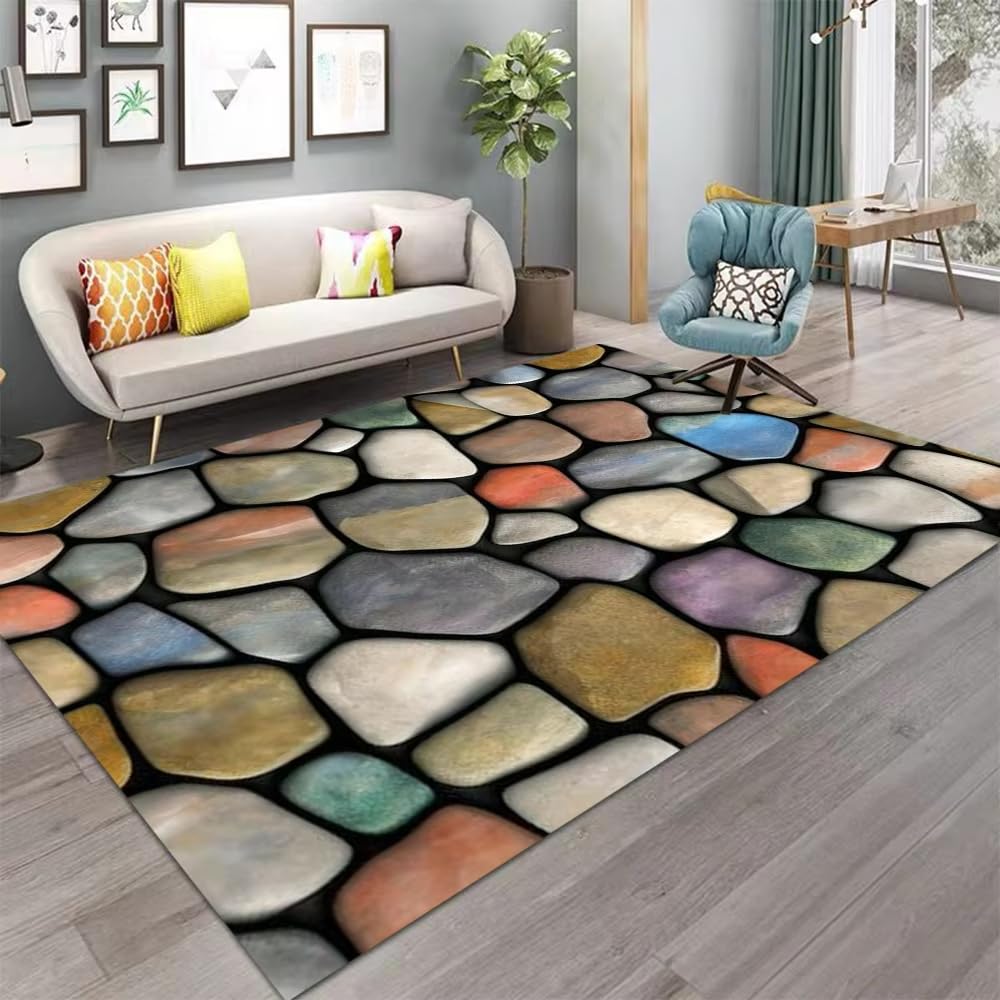 Tapis galets 3D lavable pour résoudre le nettoyage des grands tapis