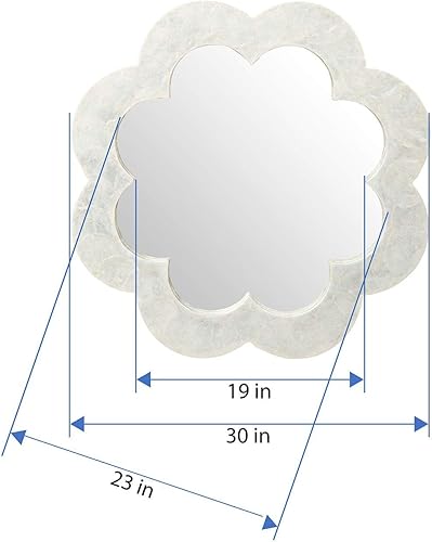 Miniatura 5 de Kouboo 1040138 Flower Capiz Seashell - Espejo de pared color blanco