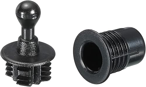 Miniatura 5 de MECCANIXITY Guías de parrilla de altavoz de plástico negro tipo zócalo de bola de 0.433 in de diámetro para piezas de altavoces, accesorios paquete