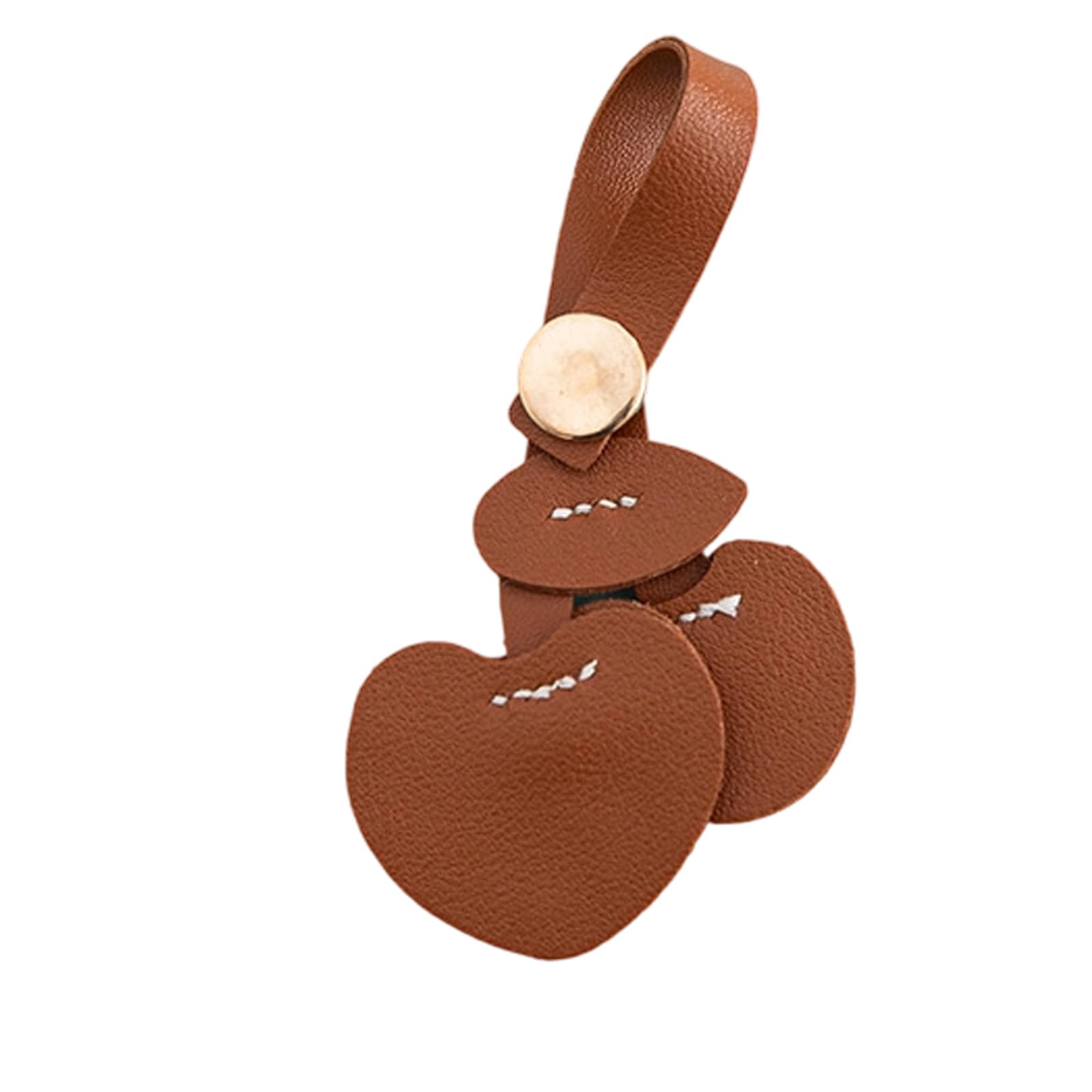 Maxtonser Lightweight Fruit Keyring Heart Shaped Bag Decoration Fashionable PU Leather Ornament for Daily Use and Stylish Look