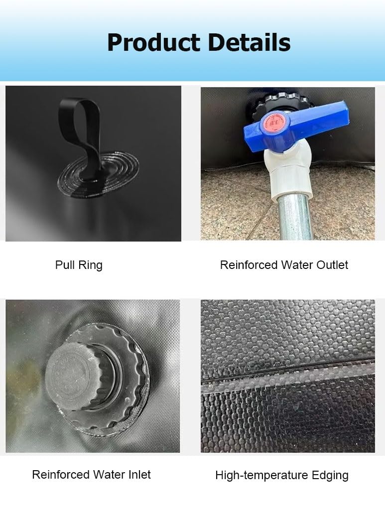 Serbatoio di stoccaggio dell'acqua portatile pieghevole da 20-1070 galloni, contenitore for acqua, serbatoio for resistenza alla siccità