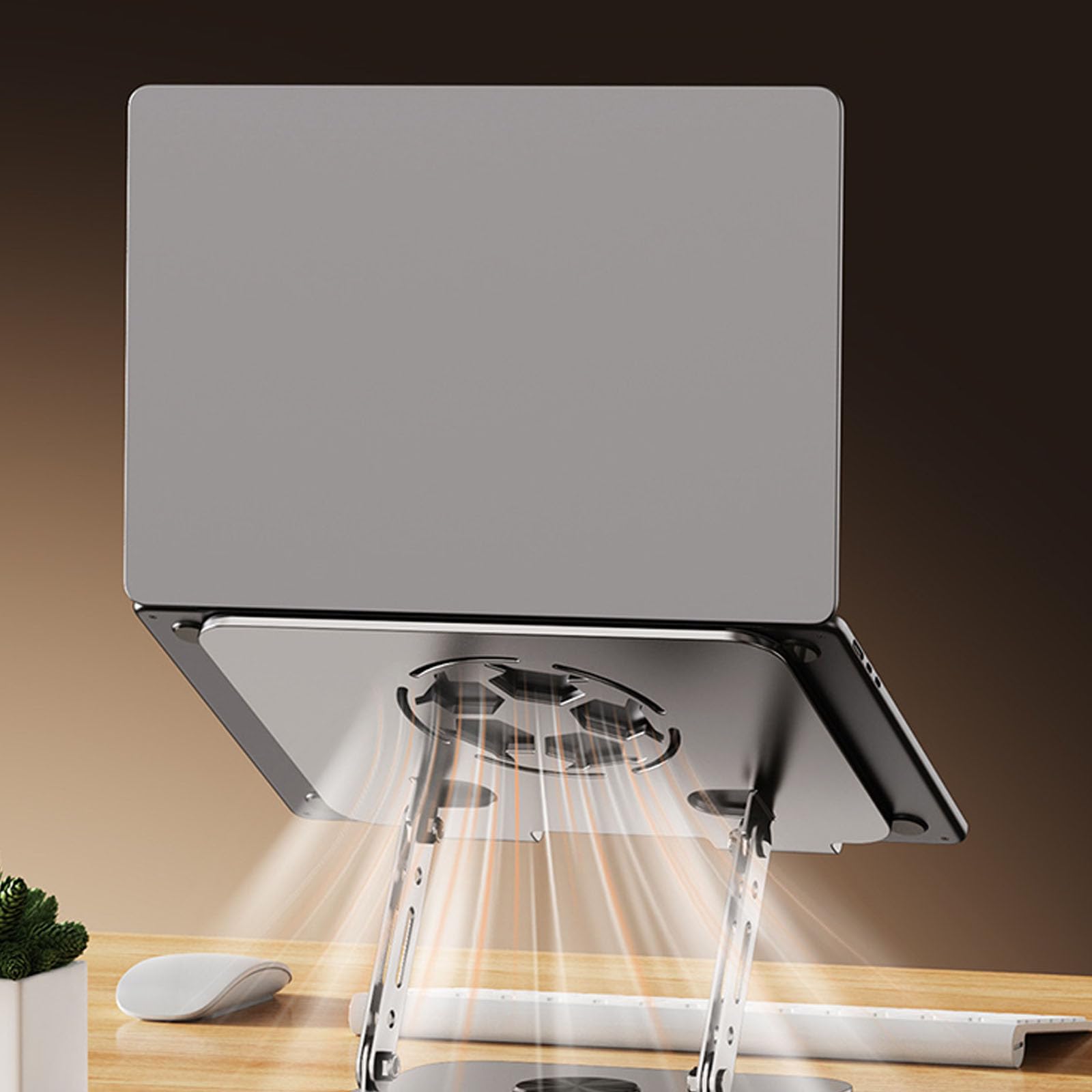 Supporto per Tablet da scrivania Supporto per Tablet Pieghevole in Metallo Supporto Portatile Supporto per Raffreddamento Accessori per Computer Raffreddamento in Metallo Pieghevole
