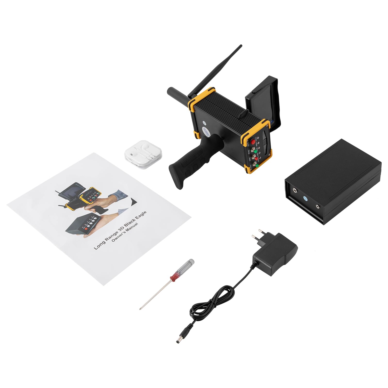 Detector de Metales con Pantalla Alcance De 990 Metros Profundidad De 16 Metros Detector De Oro Portátil Ligero De Alta Sensibilidad Cazador De Tesoros Metálicos Subterráneos Escáner De Diamantes