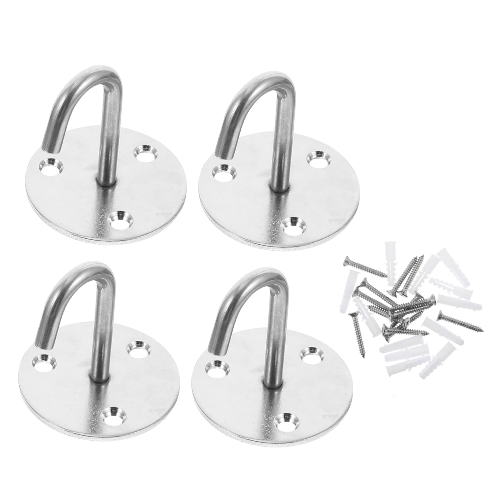 SOLUSTRE Sturdy Wall Mount Ceiling Hanger 4pcs Large Wall Hooks Easy to Use Ceiling Lantern Hook for Storage