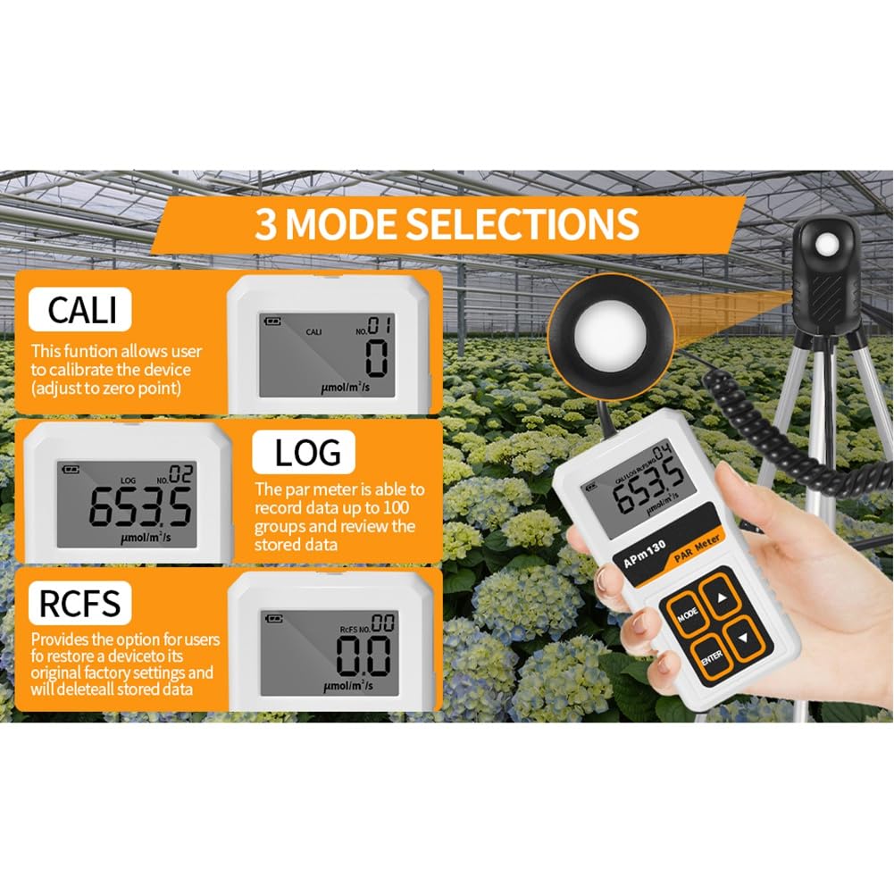 Quantum - Medidor de luces LED de crecimiento (PPFD, 400-700 Nm)