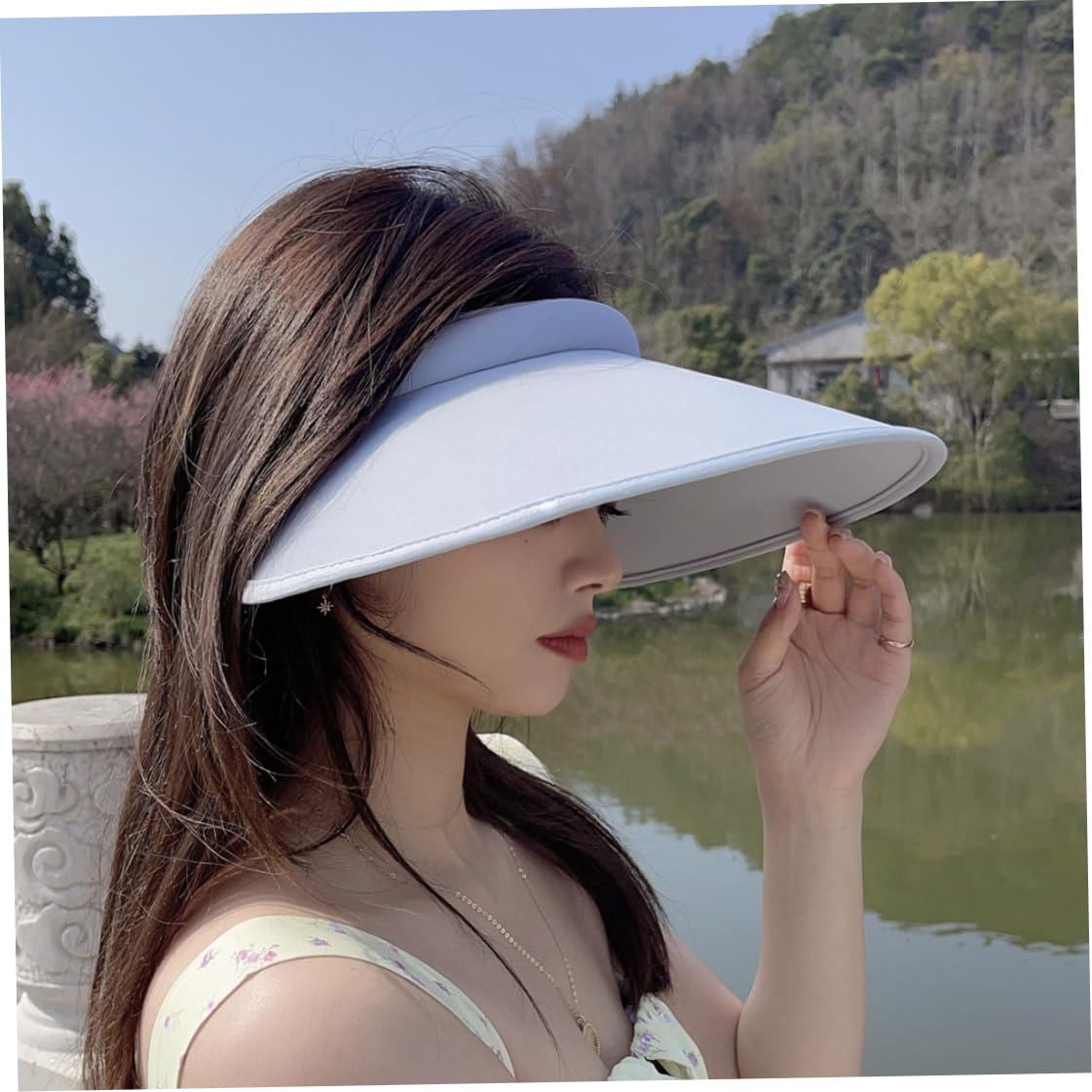 Chapeau de pare-soleil d'été pour femmes, protection UV à grand bord, casquette de chapeaux visière sport solaire pour femmes et hommes, visières pour le sport, le tennis, la plage, la pisc..