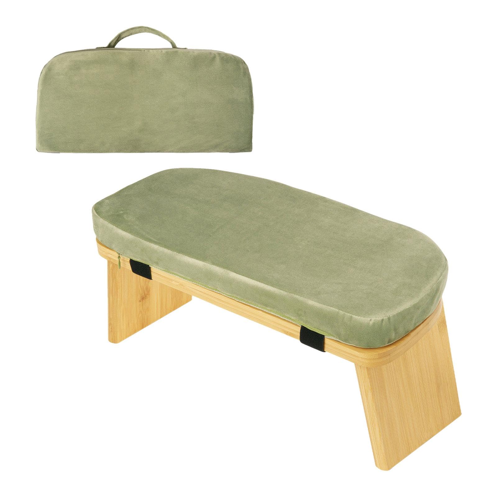 Meditation Bench Low Seat Chair Yoga Stool Sturdy Kneeling Stool for Praying Green|Sporting Goods|Fitness Running & Yoga|Strength Training|Benches|1 Meditation Bench-image-23