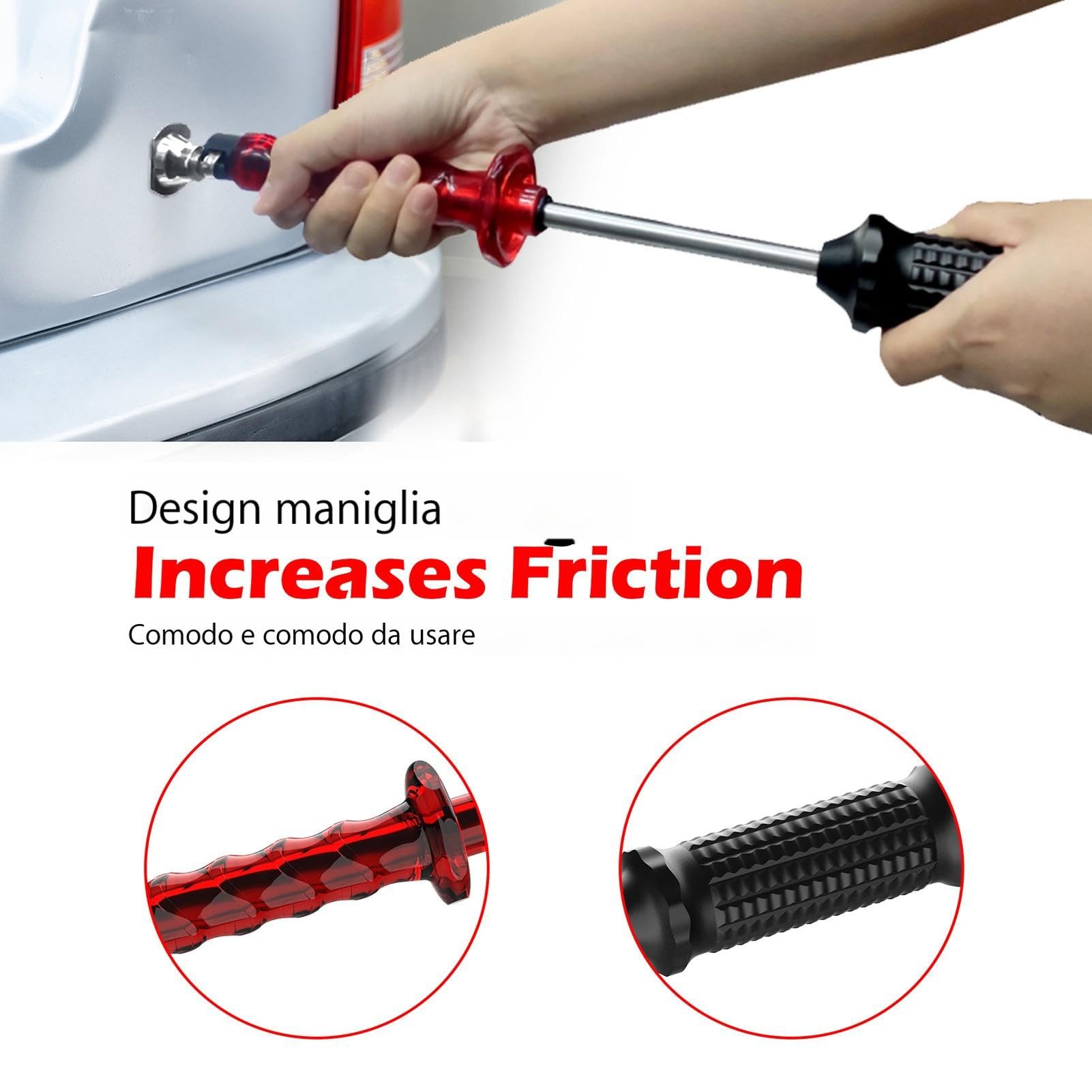 Riparazione di ammaccature sul veicolo - set levabolli per auto, levabolli con martello scorrevole | Estrattore per ammaccature per auto, kit di riparazione per ammaccature per la rimozione di superfi