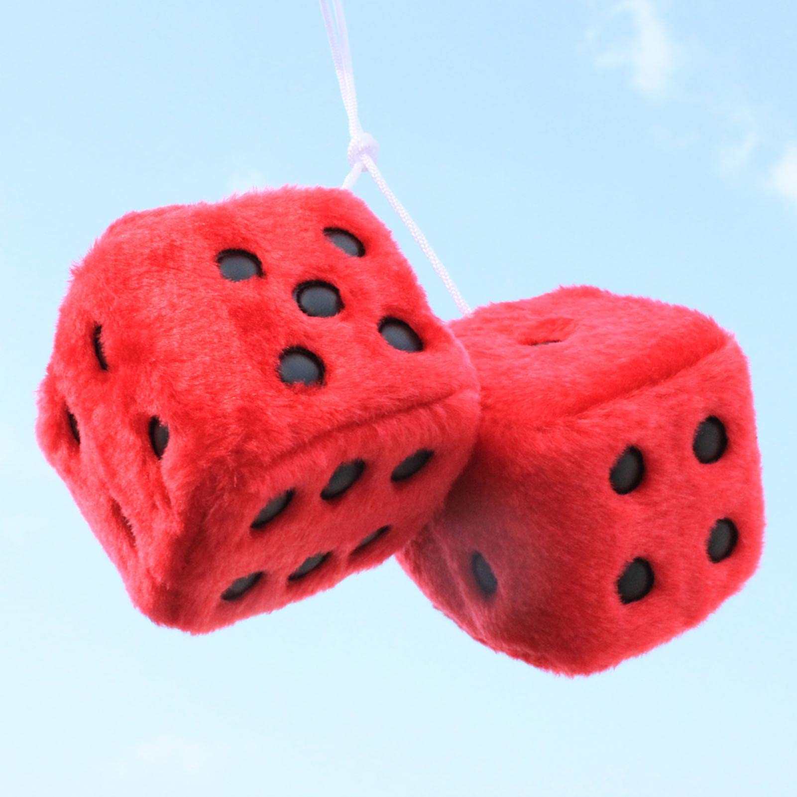 Amazon.com: 1 Pair Plush Dice Car Pendants, Auto Rearview Mirror