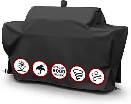 SHINESTAR Grill Cover for Oklahoma Joe Longhorn Combo Smoker | Upgraded 900D Tear Resistant Oxford Fabric Smoker Cover