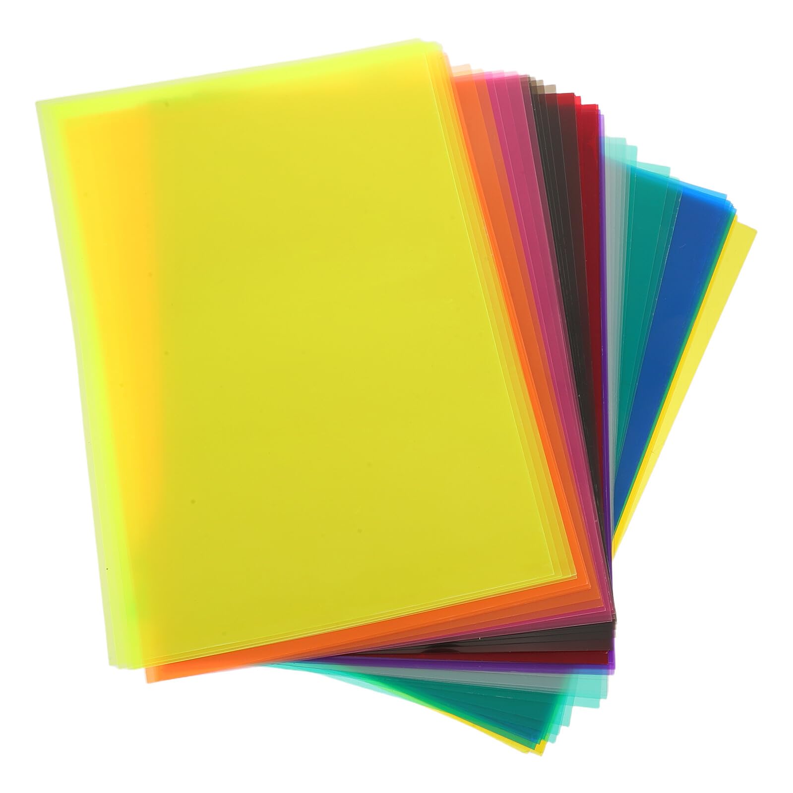 BESTonZON 50 Blatt Buntes Bastelzellophan A4 Transparentpapier aus Pvc Leicht Zuschneidbar für Modellbau und Lichtstreuung Bastelarbeiten