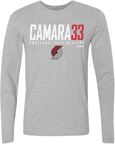 Miniatura 2 de 500 LEVEL Toumani Camara Portland Trail Blazers Camisa de manga larga - Toumani Camara Portland Trail Blazers Elite WHT Negro,Gris
