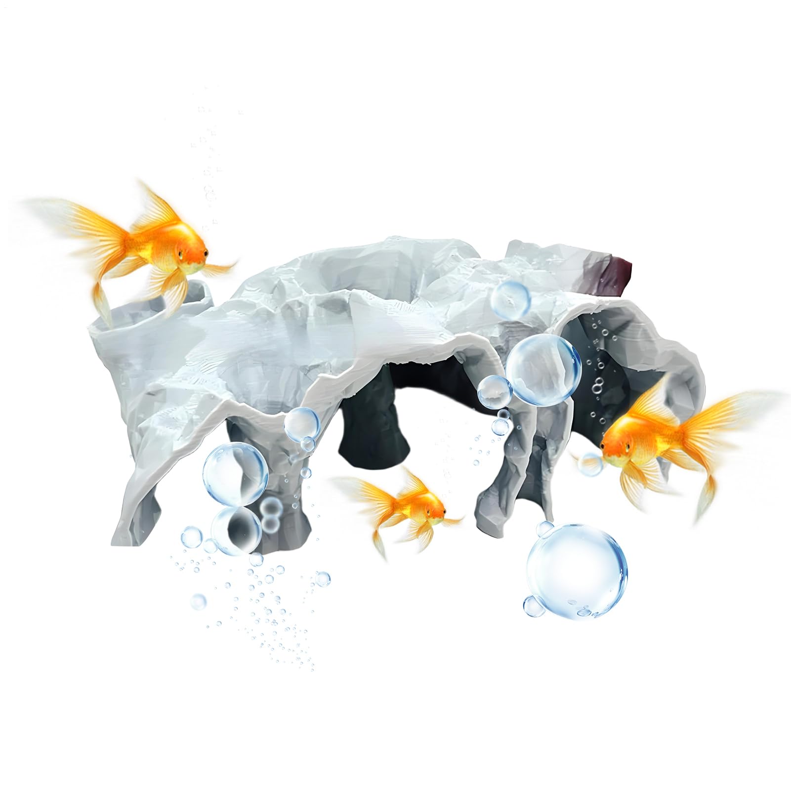 Fish Tank Hideouts | Tunnel Cave for Aquarium,Hideaway Shelter Landscape Decoration for Small Cichlid Betta Guppy Reptile
