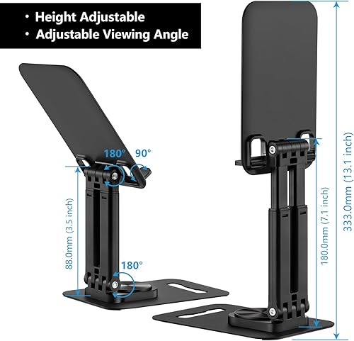 Miniatura 5 de PEPPER JOBS Soporte para tableta sólido y resistente, doble tubo plegable para iPad Pro, soporte universal para tableta, soporte para monitor