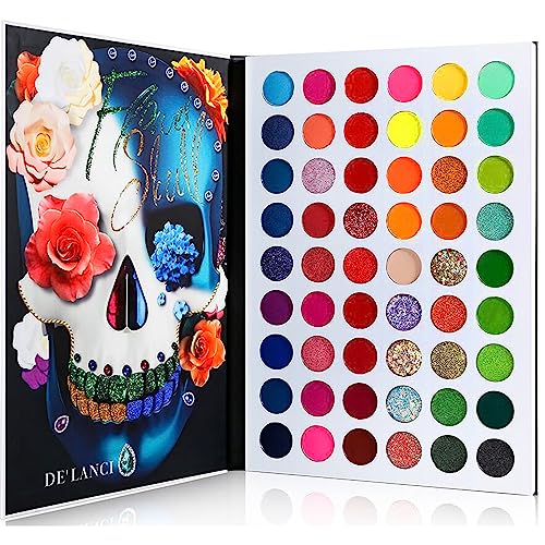 DE'LANCI Big Colorful Eyeshadow Palette Professional 54 Color Boa...