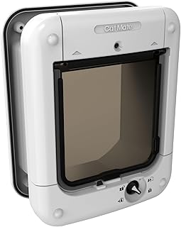 Cat Mate 360 Microchip-Activated Cat Flap — ISO/AVID Compatible, Controls Entry for Up to 30 Pets