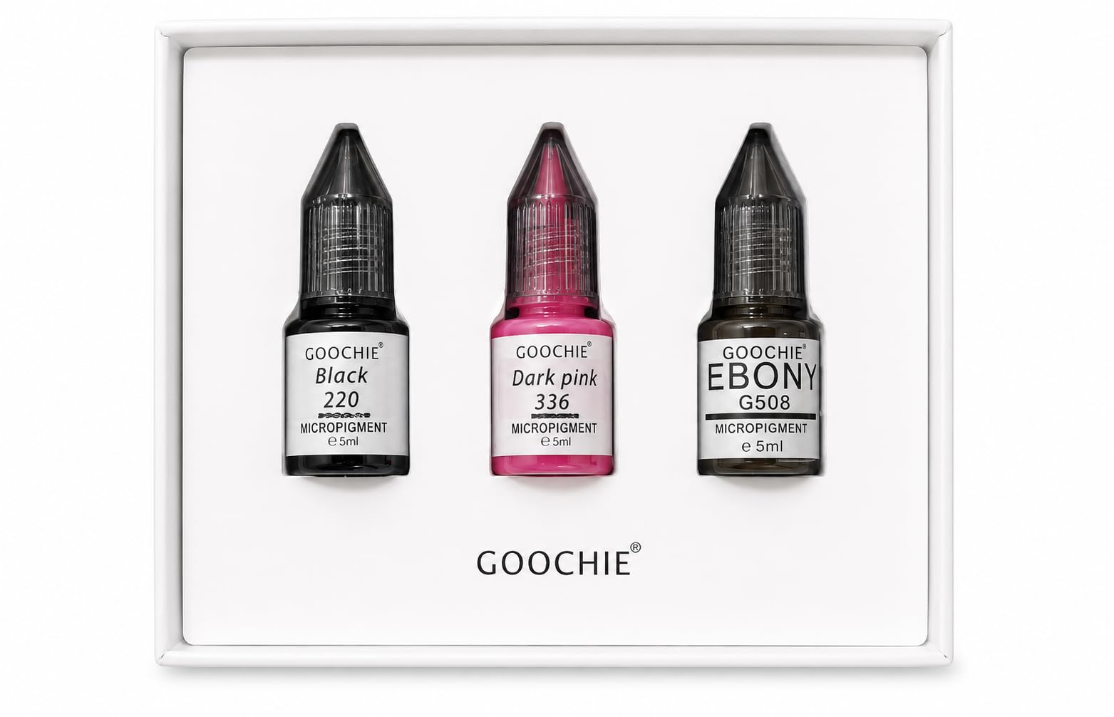 Permanent Makeup Pigment Kit Set-3 (Eyebrow/Eyes/Lip) (Black - Dark Pink - Ebony)-picture-21