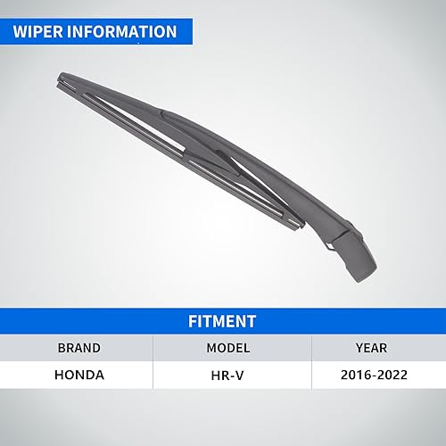 Miniatura 6 de DECARTON Juego de limpiaparabrisas trasero  Reemplazo para Honda HR-V 2016-2022 Conjunto de limpiaparabrisas trasero y limpiaparabrisas trasero