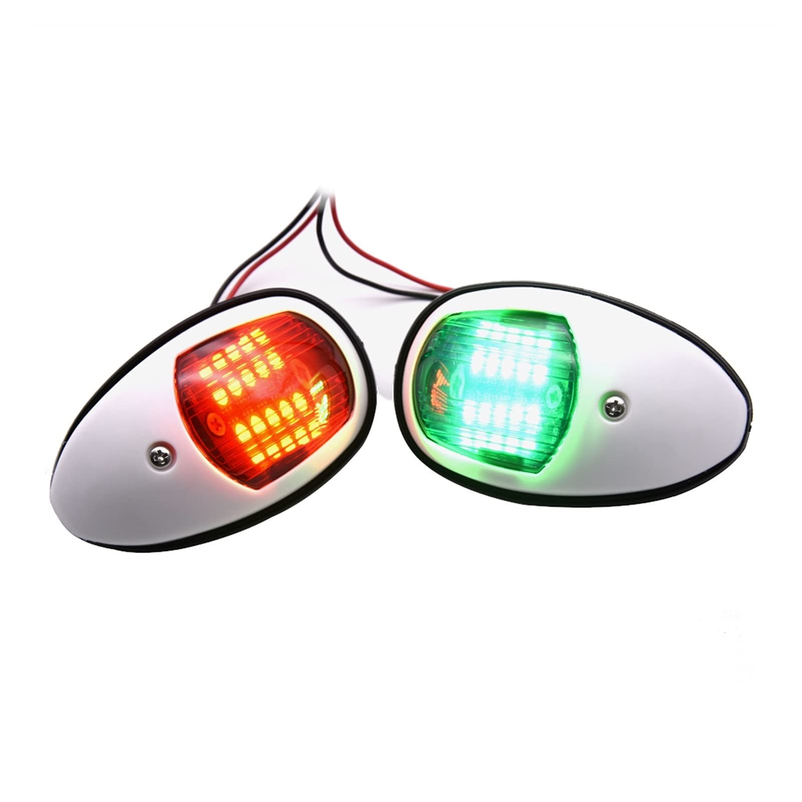 1 luce di avvertimento navigazione for barca marina GUIDATO Luce del segnale della lampada for il montaggio ponte yacht rosso verde Per la navigazione e la pesca(Light Small)