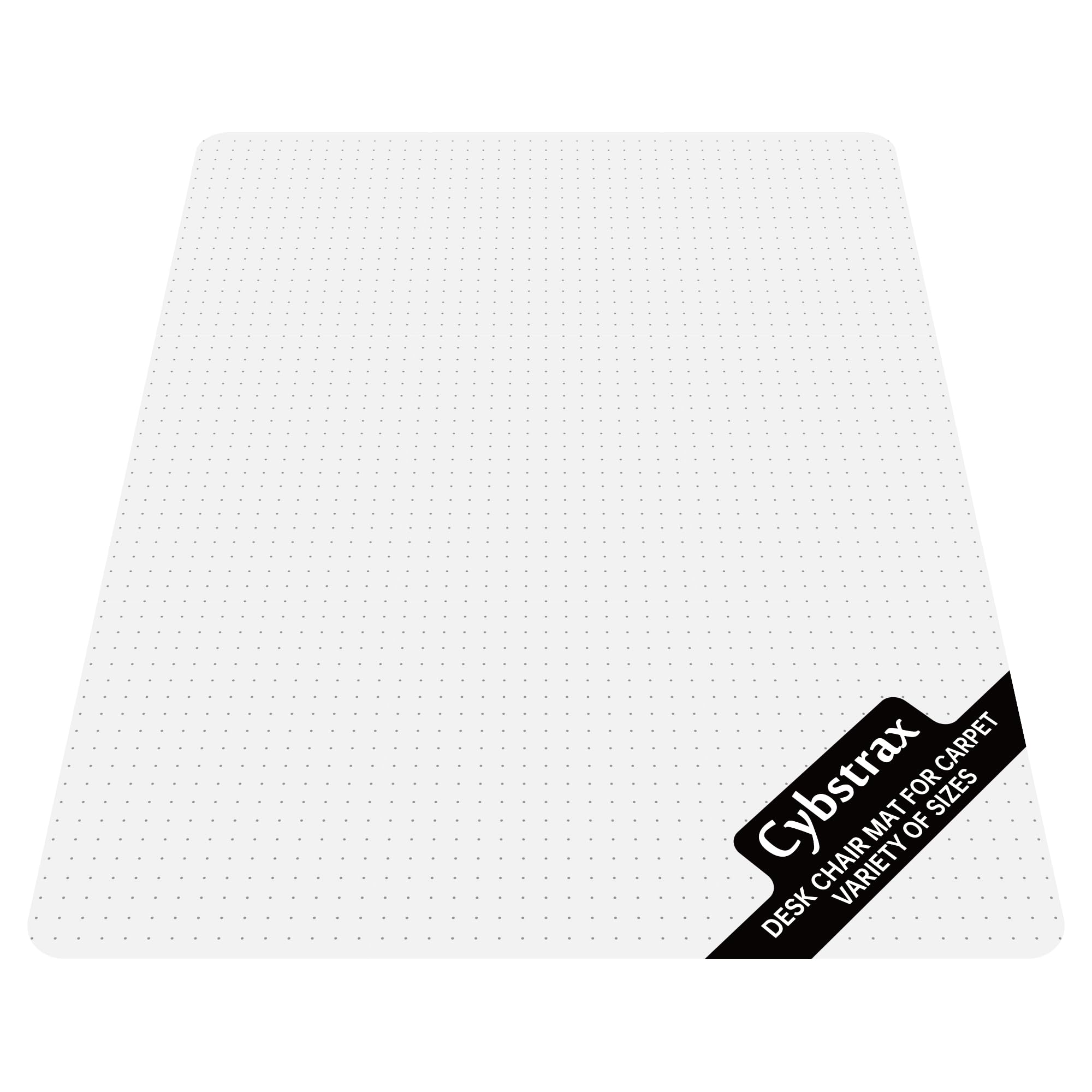 Cybstrax Office Chair Mat for Carpet Floor, 0.1" Thick 59" x 44" Heavy Duty Computer Chair Mats for Low Pile Carpet, Transparent Carpet Protector