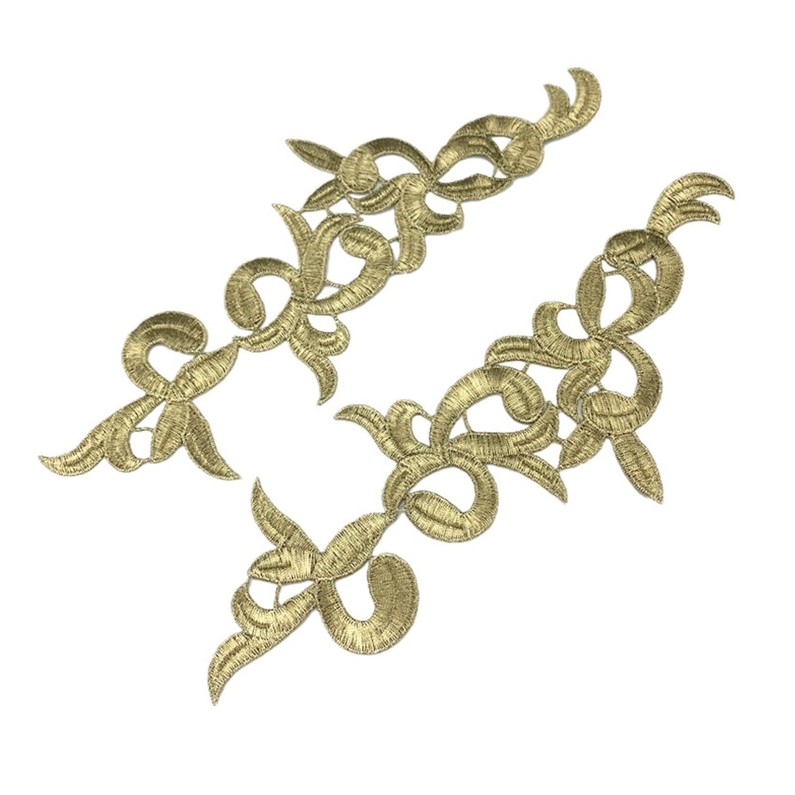 Applique en dentelle 3D blanche brodée pour coiffure de mariée et col de robe DIY (Cdj05)