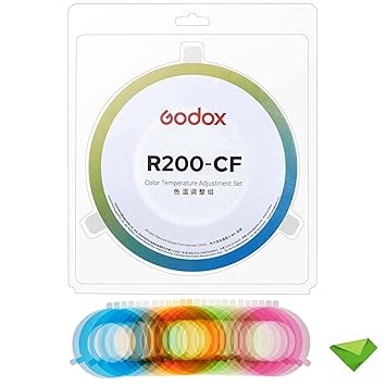 Godox R200-CF R200 Color Gels Kit for Godox R200 Ring Flash Head, Color Flash Gels Lighting Filter for Godox R200 Flash Head