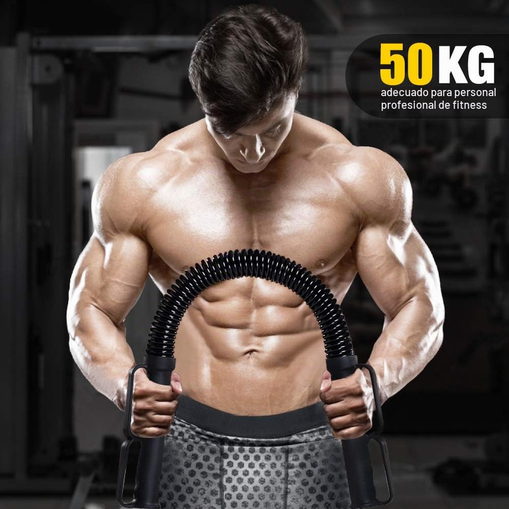 Professioinal Power Twister Ajustable 3 Modos de Peso, Heavy Duty Spring Chest Expander para Ejercicios de Hombro 30 kg, 40 kg, 50 kg 3 en 1 …
