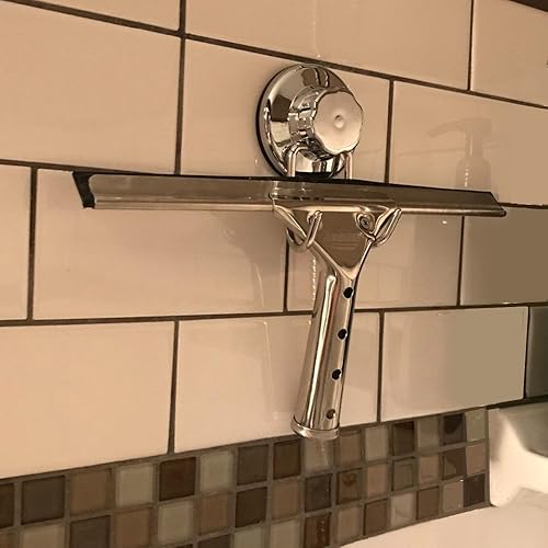 Miniatura 4 de SANNO Ganchos de succión dobles, acero inoxidable, organizador de ducha con ventosa, carritos de baño, almohadillas adhesivas, estante profundo de