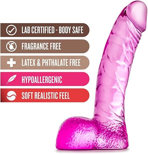 Miniatura 2 de Blush Novelties Naturally Yours Ding Dong - Consolador estimulante realista de 5 12 pulgadas, suave, delgado, translúcido, para principiantes, sin
