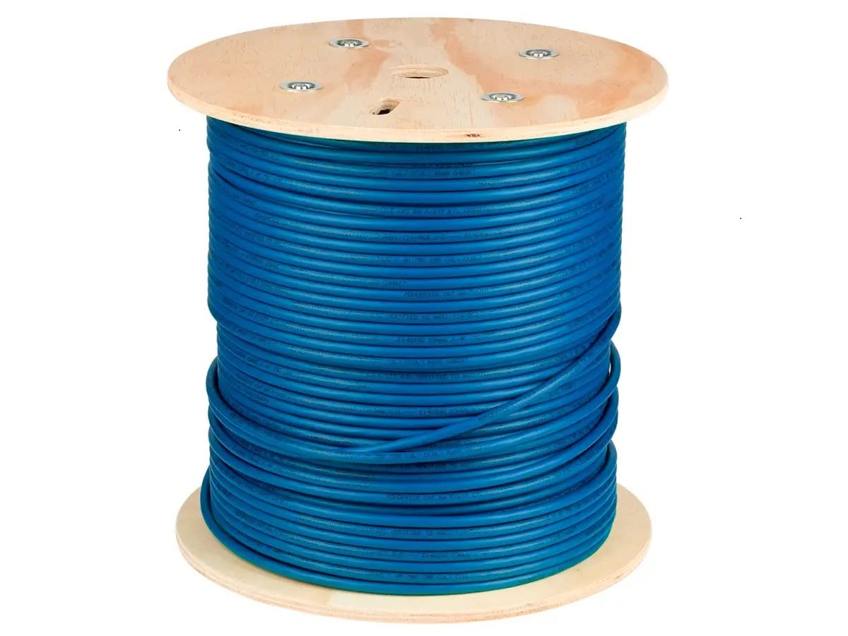 Monoprice Câble Réseau Cat8 – 76 M En Vrac – Bleu | 2 GHz, S/FTP Blindé, Solide, 22 AWG, 40 G, Cuivre Nu, Pour Commutateur Ethernet, Modem, Routeur – Série Entegrade