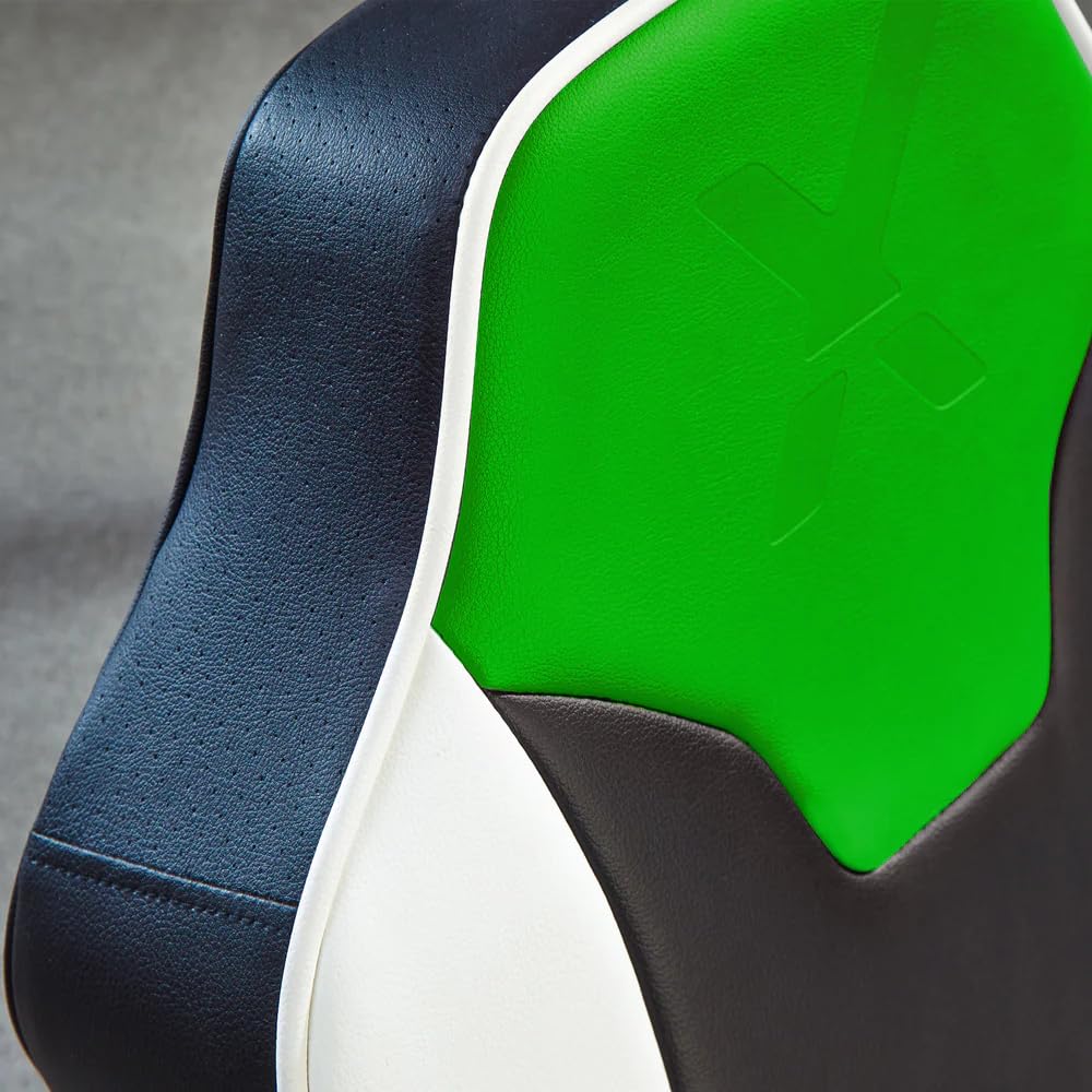 X Rocker Shadow 2.0 Floor Rocker Gaming Kinder Sessel mit 2.0 Audiosystem - Grün/Schwarz/Weiß