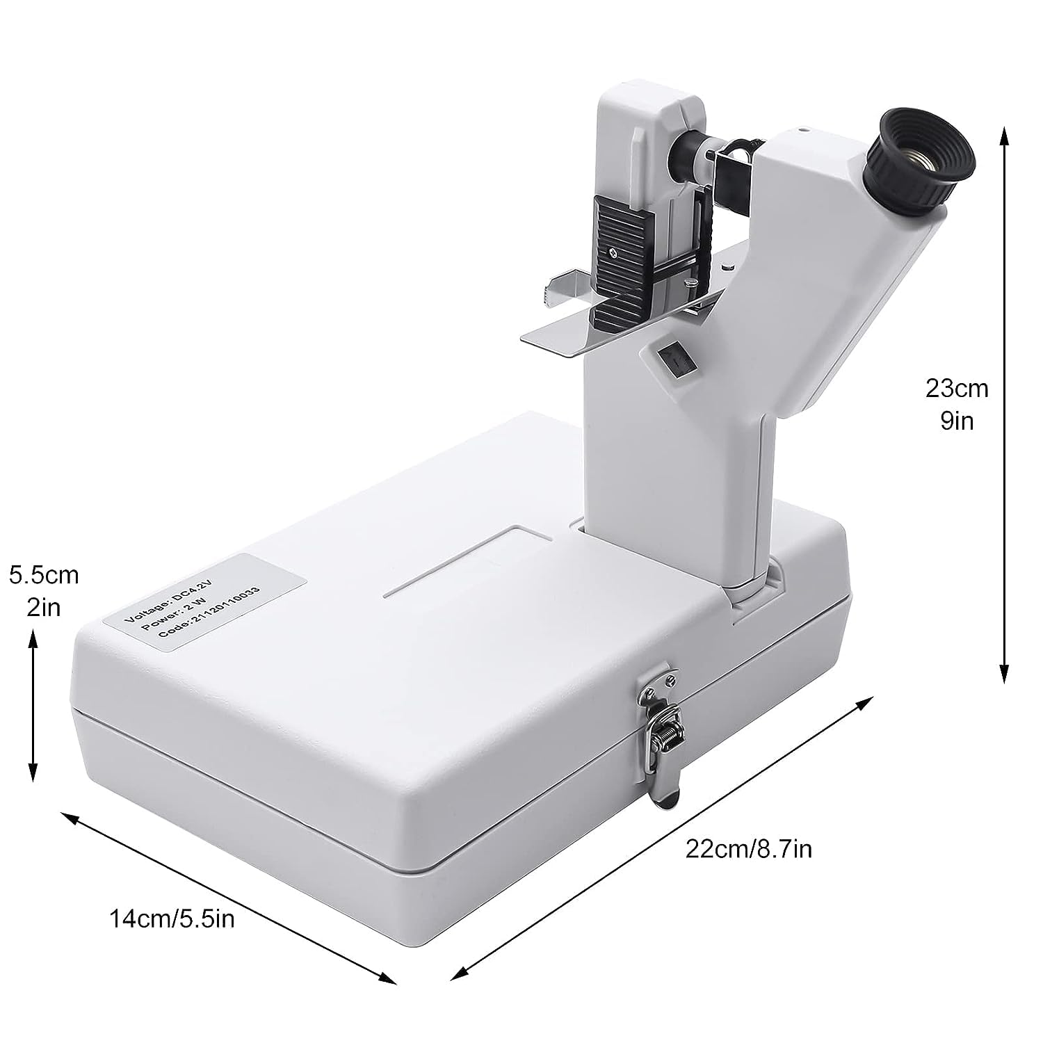 Lensómetro Manual, Lensómetro De Optometría, Lensómetro Óptico Portátil con Lente HD, Perilla De Ajuste De Lectura, para Lentes De 20-80 Mm, Tiendas De Óptica, Centros Ópticos Profesionales