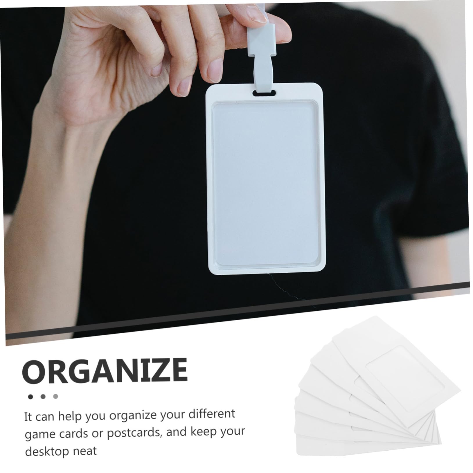 VILLCASE 100pezzi Buste Protettive Trasparenti Per Carte Da Gioco e Postcard Maniche Per Carte Collezionabili Accessori Per Raccoglitori e Organizzazione
