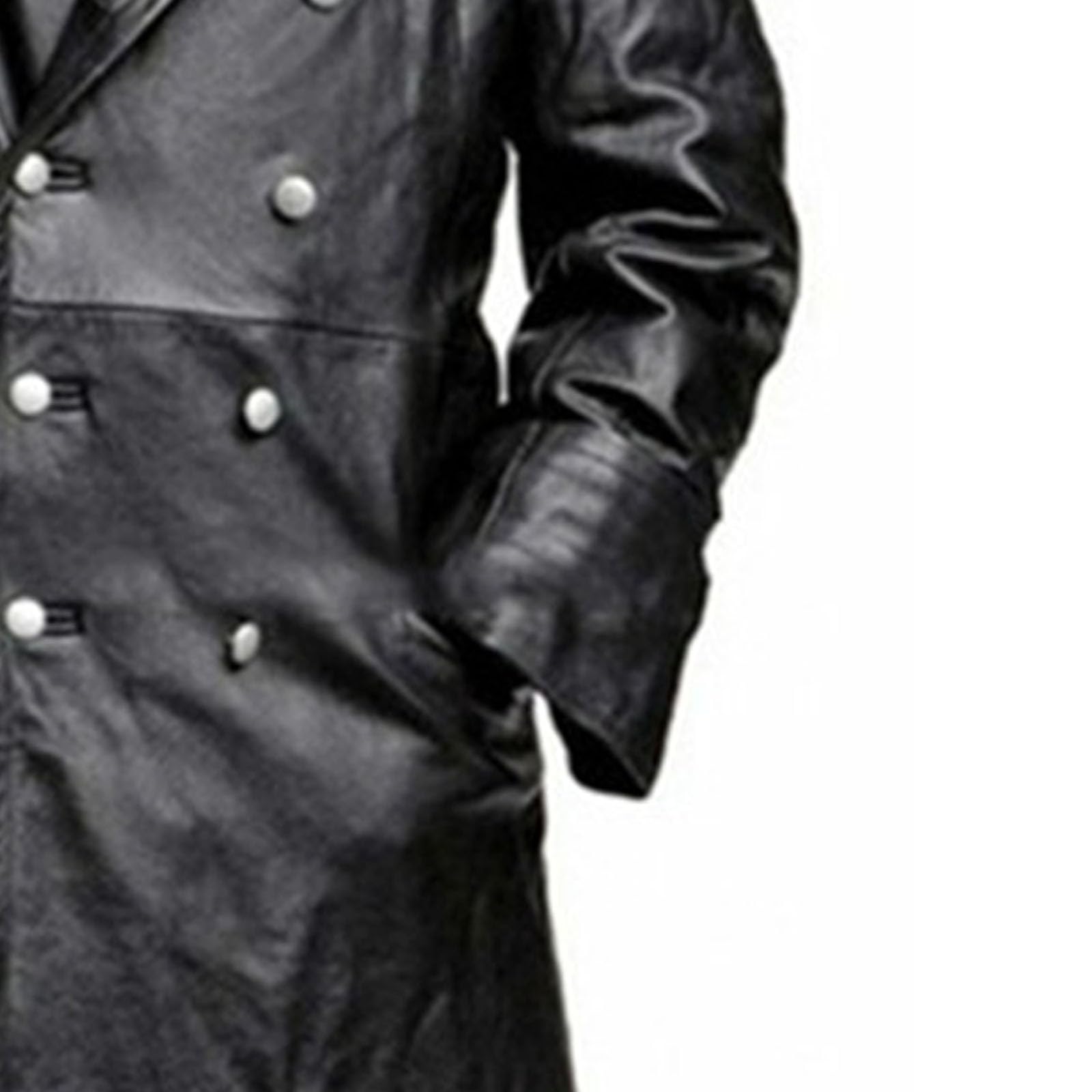 Moda para Hombre Clásico Slim-Fit Doble Botonadura Gabardina de Longitud Media Abrigo Cortavientos Informal de Cuello Largo Traje de Oficina de Negocios