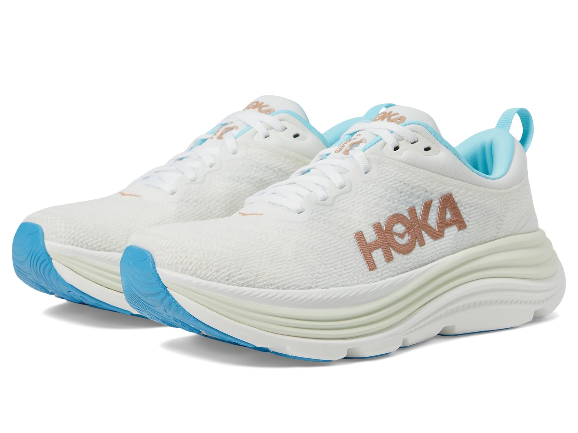 hoka ONE ONE Womens Gaviota 5, Frost/Rose Gold, 10.5-picture-26